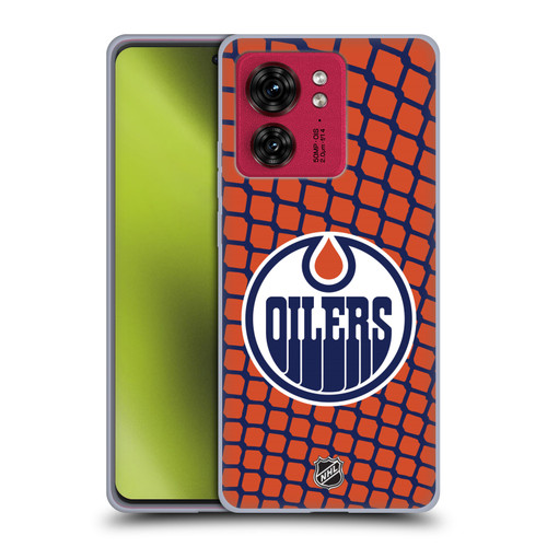 NHL Edmonton Oilers Net Pattern Soft Gel Case for Motorola Moto Edge 40