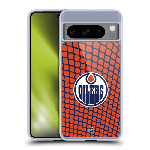 NHL Edmonton Oilers Net Pattern Soft Gel Case for Google Pixel 8 Pro