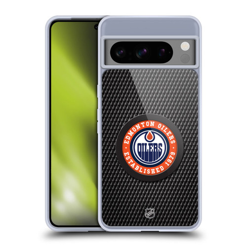 NHL Edmonton Oilers Puck Texture Soft Gel Case for Google Pixel 8 Pro
