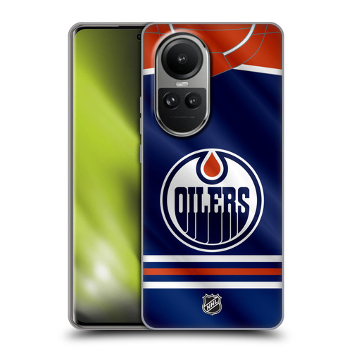 NHL Edmonton Oilers Jersey Soft Gel Case for OPPO Reno10 5G / Reno10 Pro 5G