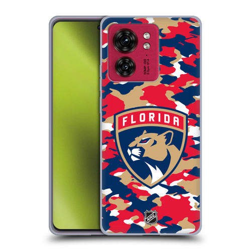 NHL Florida Panthers Camouflage Soft Gel Case for Motorola Moto Edge 40