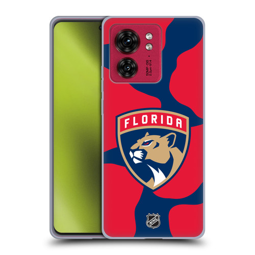 NHL Florida Panthers Cow Pattern Soft Gel Case for Motorola Moto Edge 40