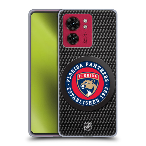 NHL Florida Panthers Puck Texture Soft Gel Case for Motorola Moto Edge 40