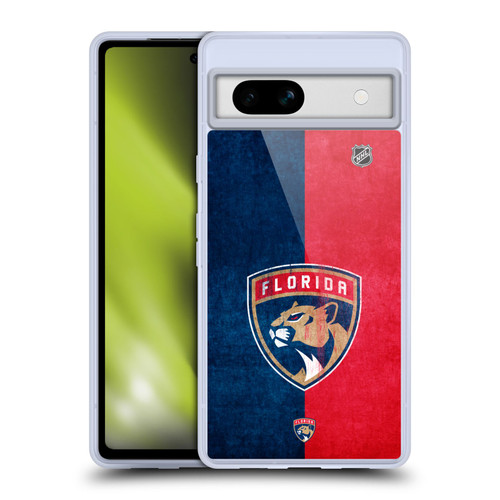 NHL Florida Panthers Half Distressed Soft Gel Case for Google Pixel 7a