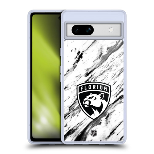 NHL Florida Panthers Marble Soft Gel Case for Google Pixel 7a