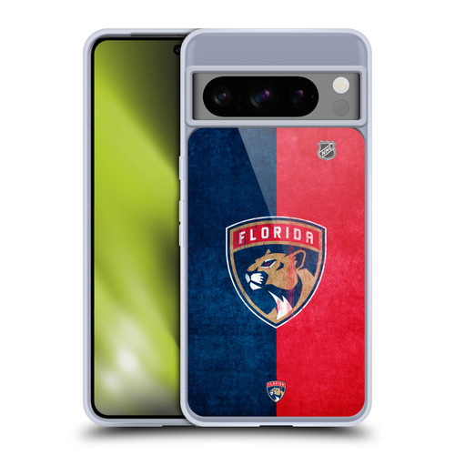 NHL Florida Panthers Half Distressed Soft Gel Case for Google Pixel 8 Pro