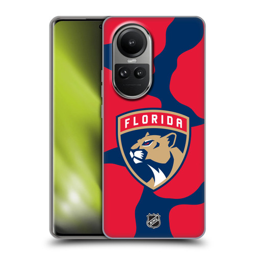 NHL Florida Panthers Cow Pattern Soft Gel Case for OPPO Reno10 5G / Reno10 Pro 5G