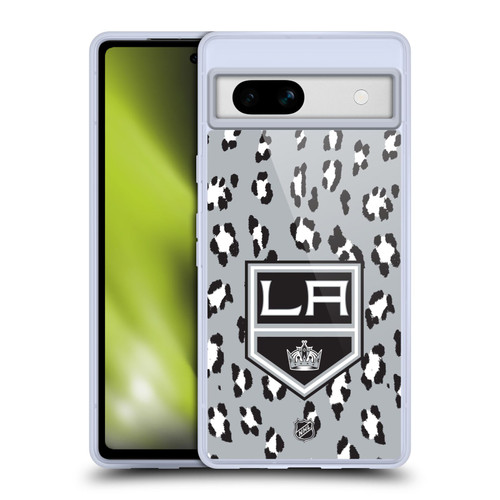 NHL Los Angeles Kings Leopard Patten Soft Gel Case for Google Pixel 7a