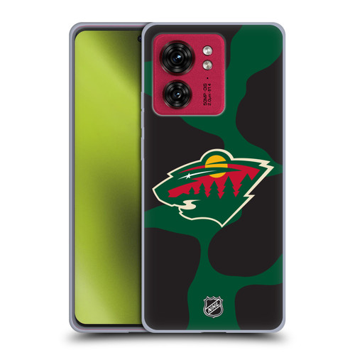 NHL Minnesota Wild Cow Pattern Soft Gel Case for Motorola Moto Edge 40