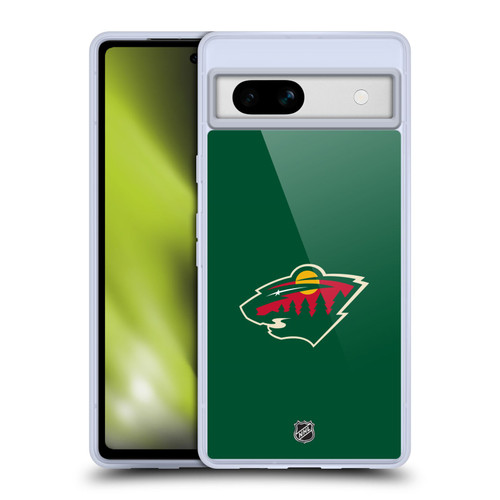 NHL Minnesota Wild Plain Soft Gel Case for Google Pixel 7a