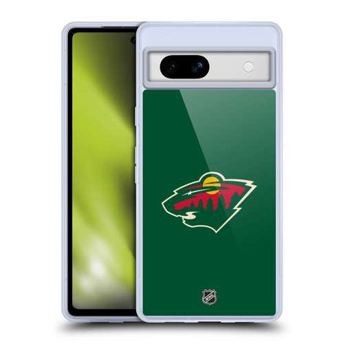 NHL Minnesota Wild Plain Soft Gel Case for Google Pixel 7a