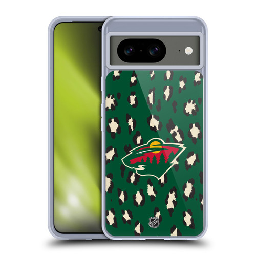 NHL Minnesota Wild Leopard Patten Soft Gel Case for Google Pixel 8