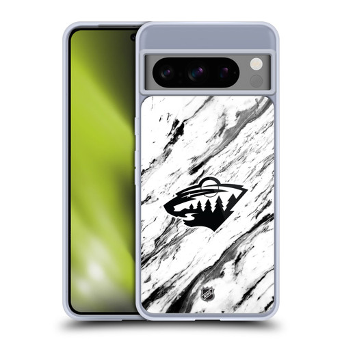 NHL Minnesota Wild Marble Soft Gel Case for Google Pixel 8 Pro