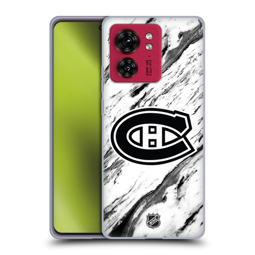 NHL Montreal Canadiens Marble Soft Gel Case for Motorola Moto Edge 40