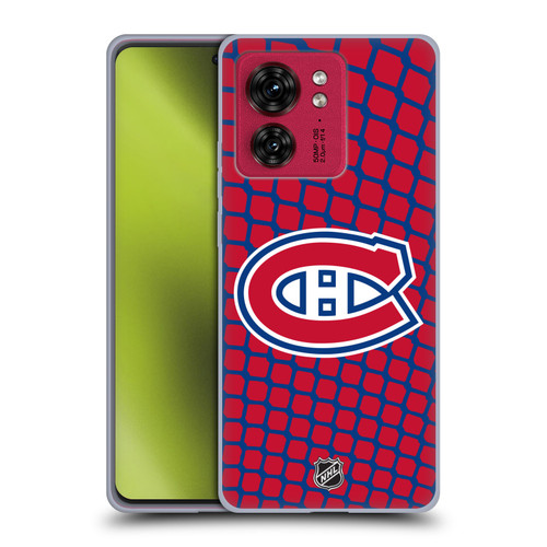 NHL Montreal Canadiens Net Pattern Soft Gel Case for Motorola Moto Edge 40