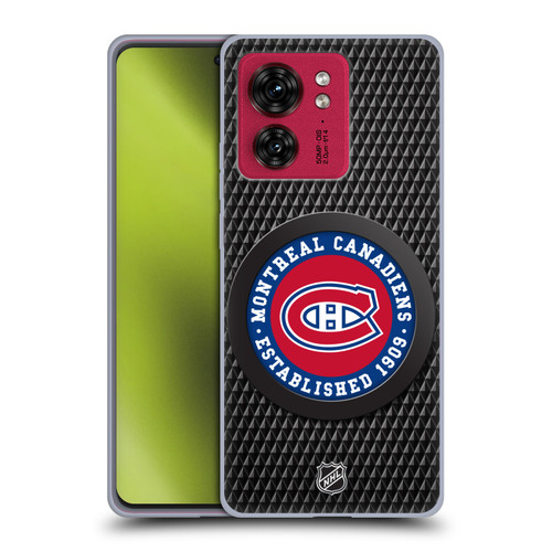 NHL Montreal Canadiens Puck Texture Soft Gel Case for Motorola Moto Edge 40