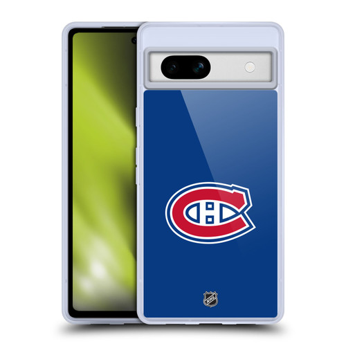 NHL Montreal Canadiens Plain Soft Gel Case for Google Pixel 7a