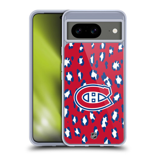 NHL Montreal Canadiens Leopard Patten Soft Gel Case for Google Pixel 8