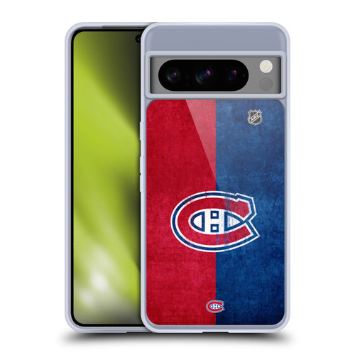 NHL Montreal Canadiens Half Distressed Soft Gel Case for Google Pixel 8 Pro
