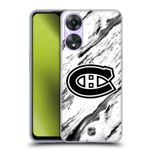 NHL Montreal Canadiens Marble Soft Gel Case for OPPO A78 4G