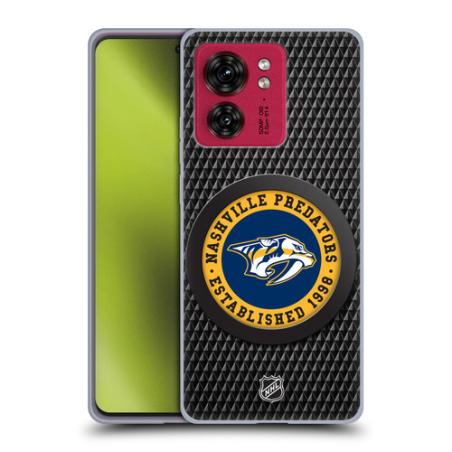 NHL Nashville Predators Puck Texture Soft Gel Case for Motorola Moto Edge 40