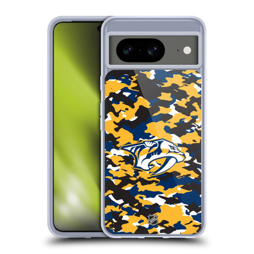 NHL Nashville Predators Camouflage Soft Gel Case for Google Pixel 8