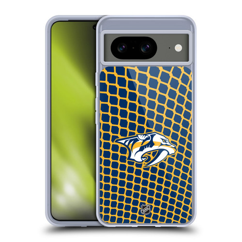 NHL Nashville Predators Net Pattern Soft Gel Case for Google Pixel 8