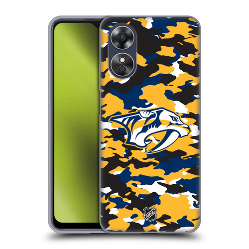 NHL Nashville Predators Camouflage Soft Gel Case for OPPO A17