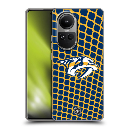 NHL Nashville Predators Net Pattern Soft Gel Case for OPPO Reno10 5G / Reno10 Pro 5G