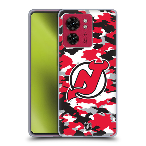 NHL New Jersey Devils Camouflage Soft Gel Case for Motorola Moto Edge 40