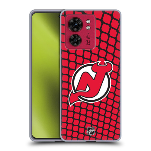 NHL New Jersey Devils Net Pattern Soft Gel Case for Motorola Moto Edge 40