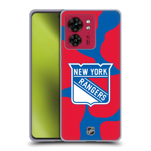 NHL New York Rangers Cow Pattern Soft Gel Case for Motorola Moto Edge 40