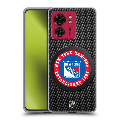NHL New York Rangers Puck Texture Soft Gel Case for Motorola Moto Edge 40