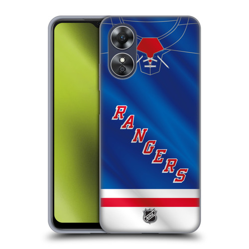 NHL New York Rangers Jersey Soft Gel Case for OPPO A17
