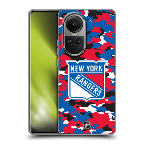 NHL New York Rangers Camouflage Soft Gel Case for OPPO Reno10 5G / Reno10 Pro 5G