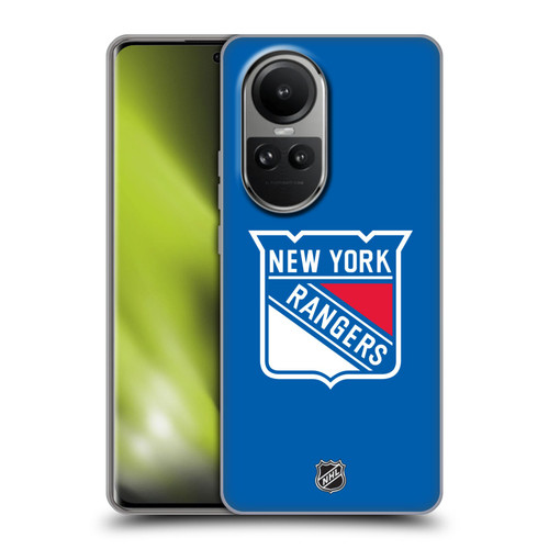 NHL New York Rangers Plain Soft Gel Case for OPPO Reno10 5G / Reno10 Pro 5G