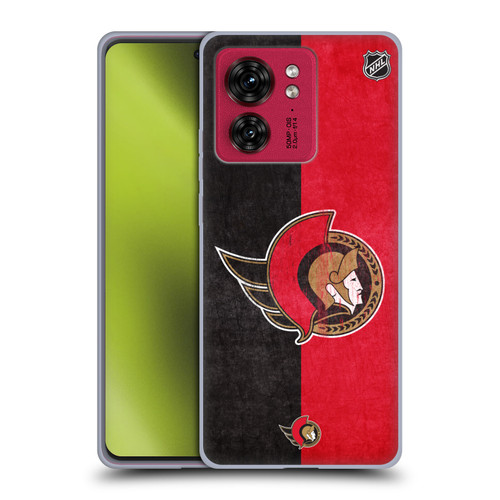 NHL Ottawa Senators Half Distressed Soft Gel Case for Motorola Moto Edge 40