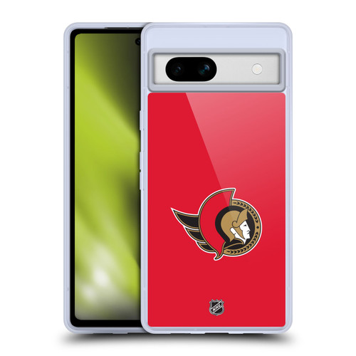 NHL Ottawa Senators Plain Soft Gel Case for Google Pixel 7a