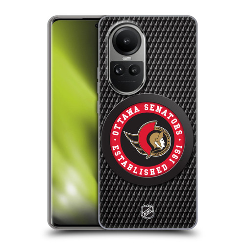 NHL Ottawa Senators Puck Texture Soft Gel Case for OPPO Reno10 5G / Reno10 Pro 5G