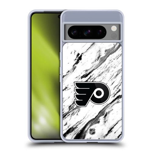 NHL Philadelphia Flyers Marble Soft Gel Case for Google Pixel 8 Pro