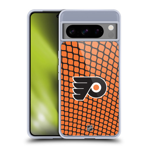 NHL Philadelphia Flyers Net Pattern Soft Gel Case for Google Pixel 8 Pro