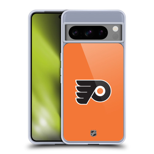 NHL Philadelphia Flyers Plain Soft Gel Case for Google Pixel 8 Pro