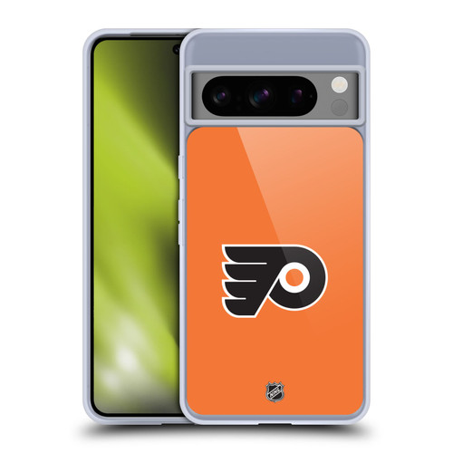 NHL Philadelphia Flyers Plain Soft Gel Case for Google Pixel 8 Pro