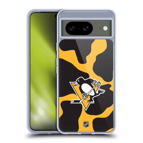 NHL Pittsburgh Penguins Cow Pattern Soft Gel Case for Google Pixel 8