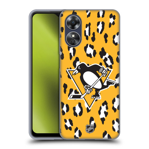 NHL Pittsburgh Penguins Leopard Patten Soft Gel Case for OPPO A17