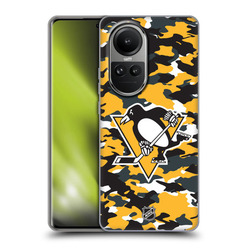 NHL Pittsburgh Penguins Camouflage Soft Gel Case for OPPO Reno10 5G / Reno10 Pro 5G