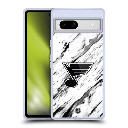 NHL St Louis Blues Marble Soft Gel Case for Google Pixel 7a