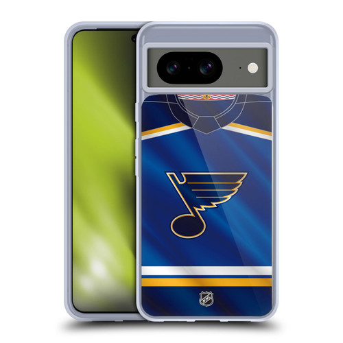 NHL St Louis Blues Jersey Soft Gel Case for Google Pixel 8