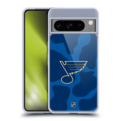 NHL St Louis Blues Cow Pattern Soft Gel Case for Google Pixel 8 Pro