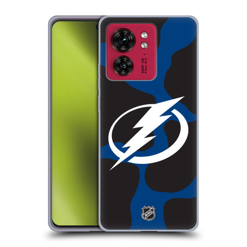 NHL Tampa Bay Lightning Cow Pattern Soft Gel Case for Motorola Moto Edge 40